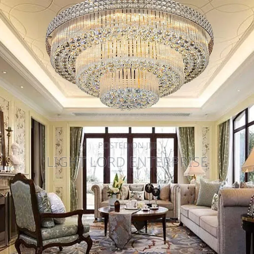 Size: D31.5 X H17.7 Inches, LED Light Kit India Hall Glass Chandelier