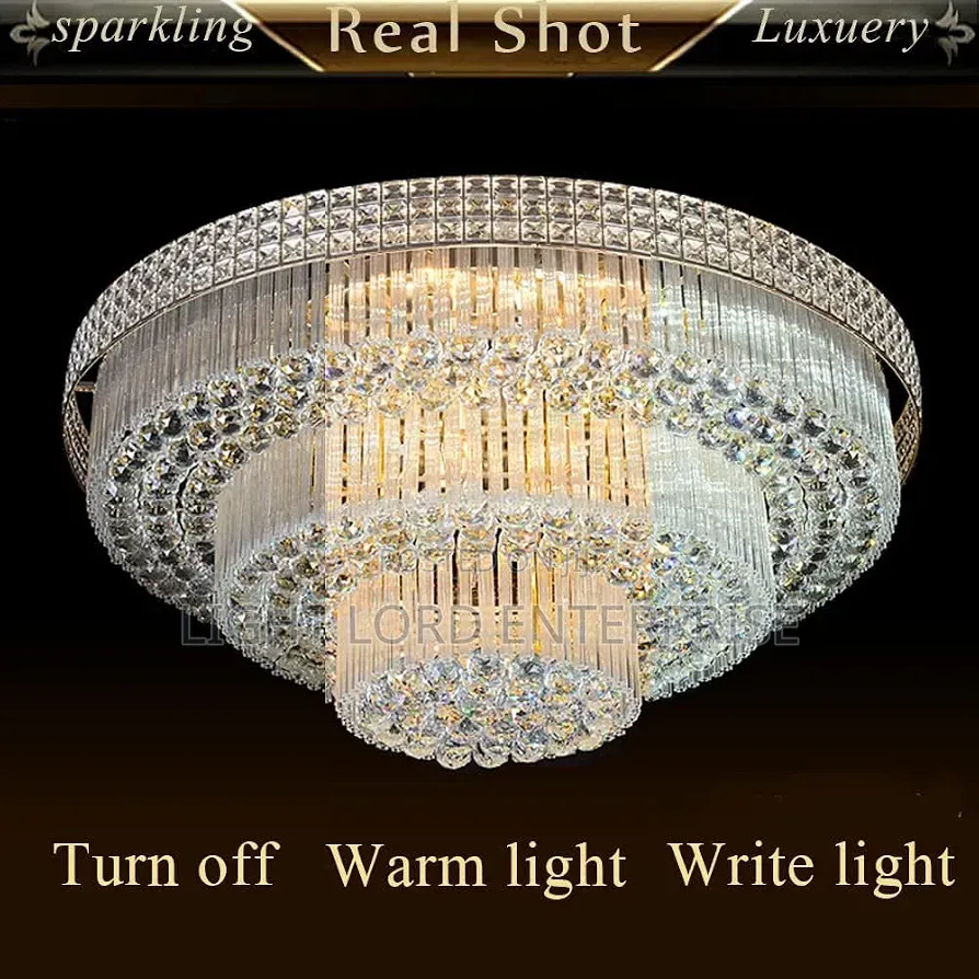 Size: D31.5 X H17.7 Inches, LED Light Kit India Hall Glass Chandelier