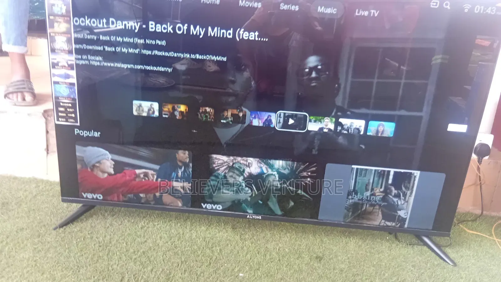 Ailyons 50-Inch TV – Big Screen Entertainment for Your Home