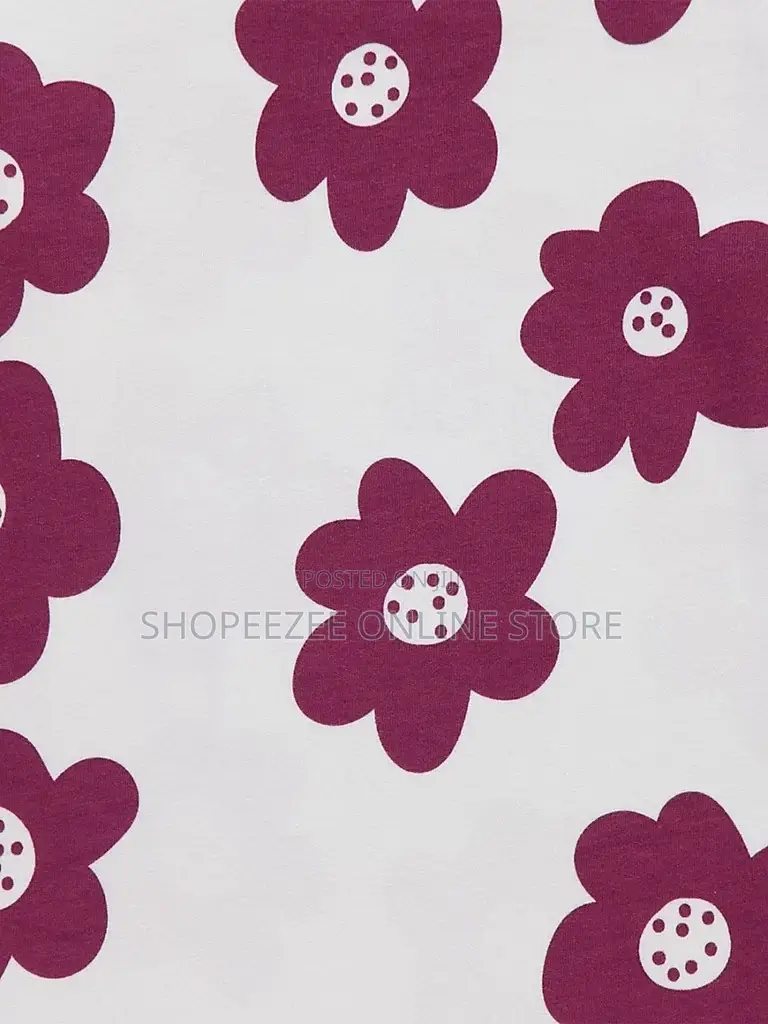 Girls Burgundy Floral Long Sleeve Pyjamas