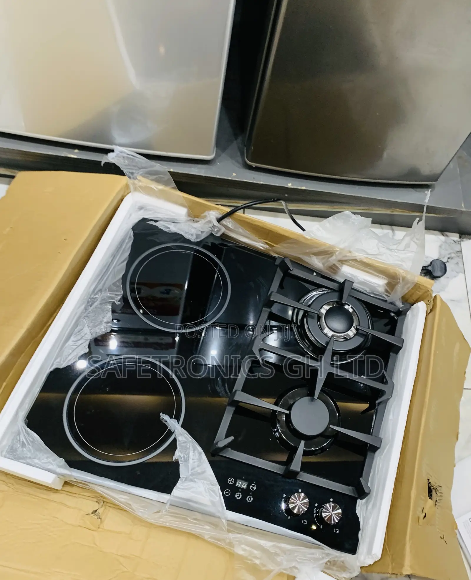 Check Out 2 Electric 2 Gas Hob Kenwood Black