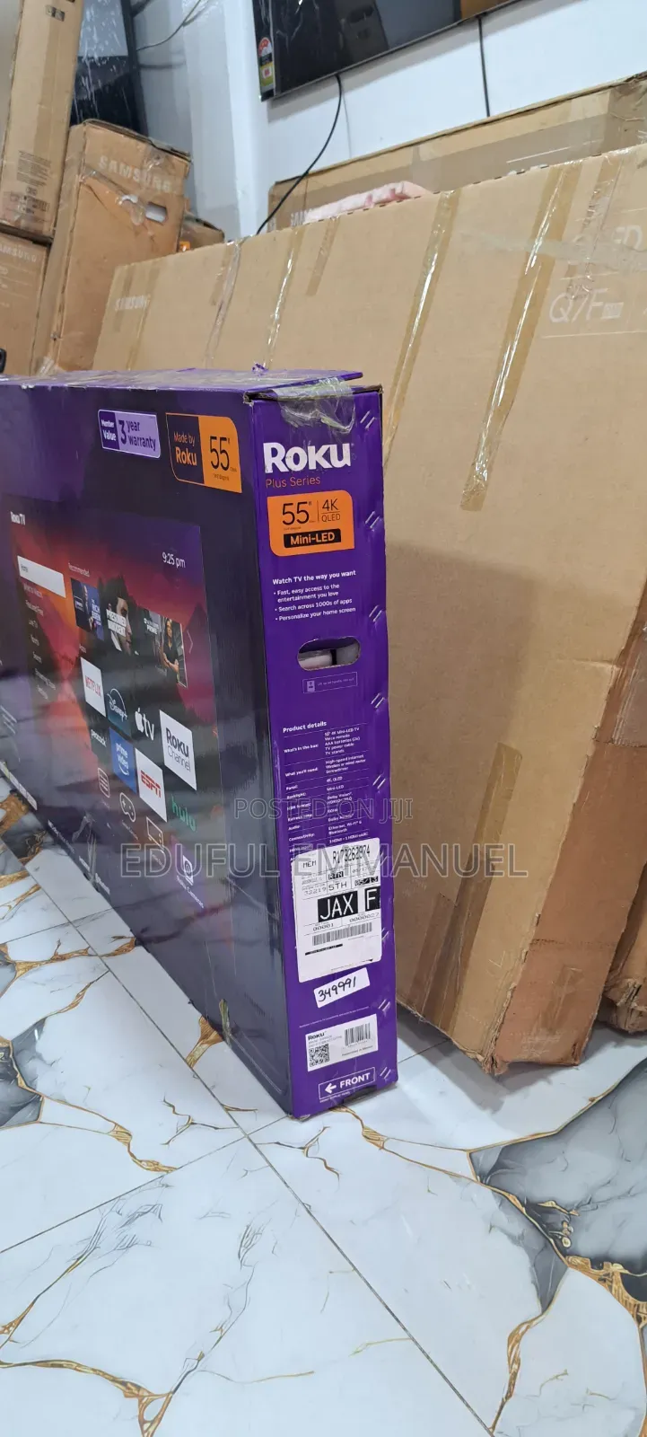 ROKU 55" QLED Plus Series MiniLed UHD Smart Apple Airplay Bluetooth