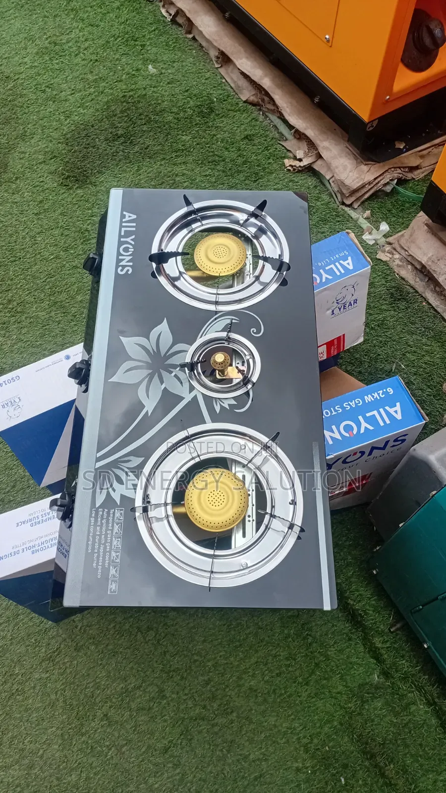 Ailyons 3-in-1 Gas Burner With Glass Top – Stylish Cooking Made Easy