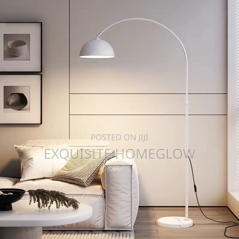 Arc Floor Lamp Floor Lamp Available in White + Free LED Bulb