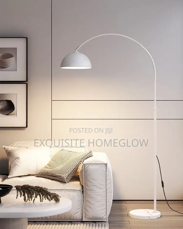 Arc Floor Lamp Floor Lamp Available in White + Free LED Bulb