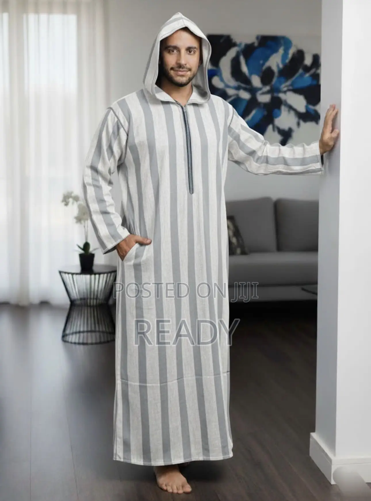 Cotton Jalabiya With Cap