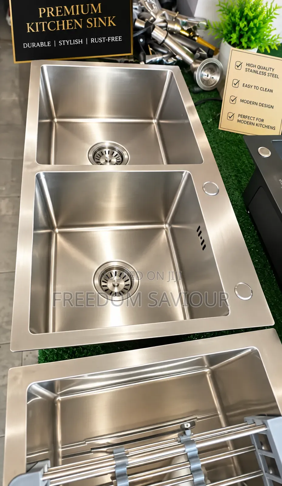 Premium Stainless Steel Double-Bowl Kitchen Sink