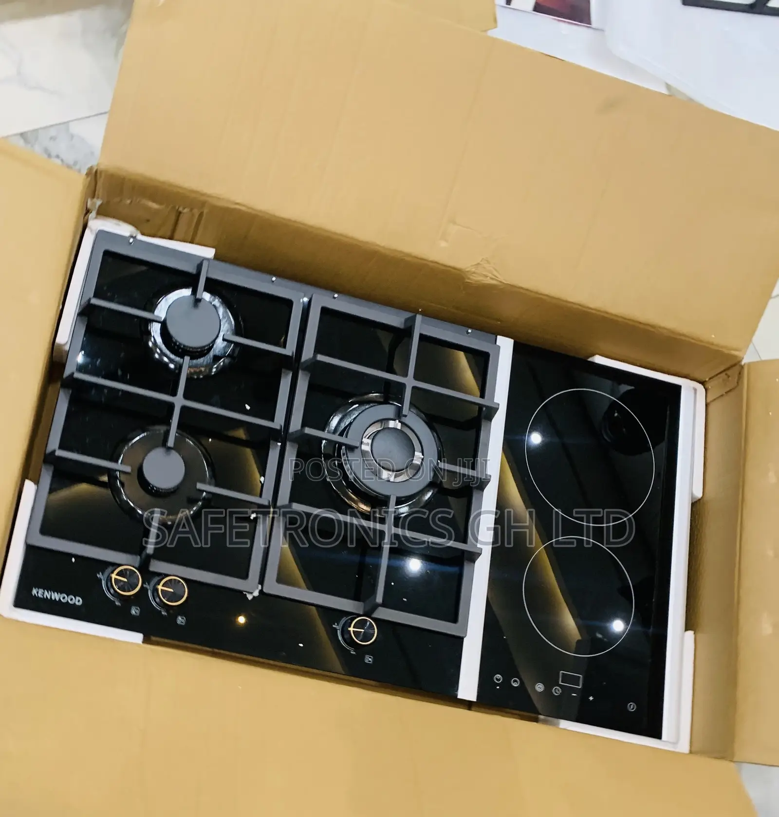 Get Amazing Deal 2 Electric ___ Kenwood 3 Gas Hob (Black)