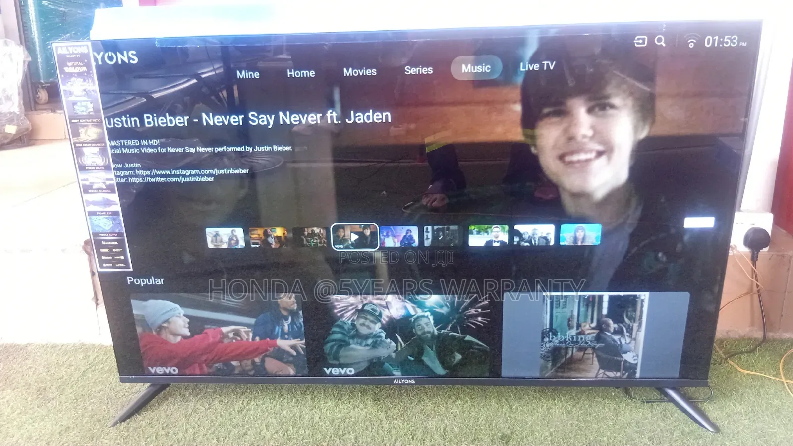 AILYONS 50” Smart TV – Premium Big Screen Entertainment 50inches