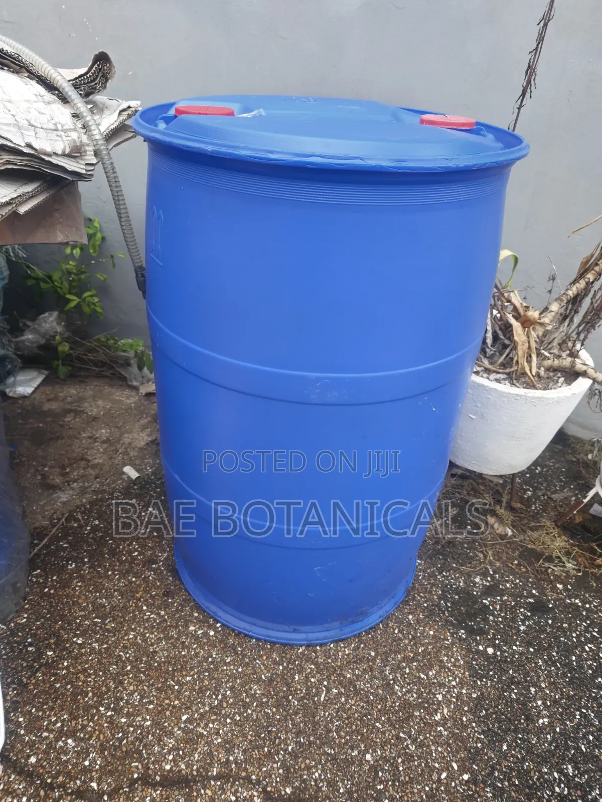 250 Liters Empty Blue Barrel