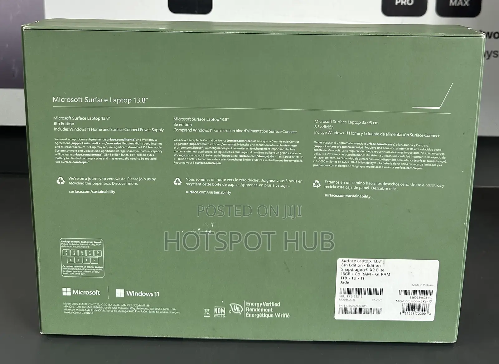 New Microsoft Surface Laptop 16GB Qualcomm Snapdragon X Elite SSD 1T