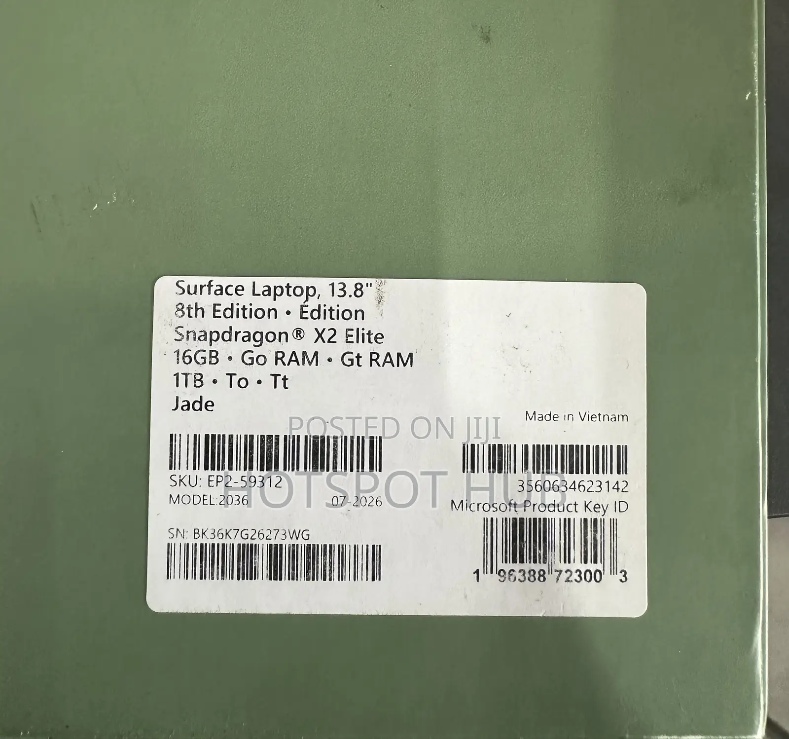 New Microsoft Surface Laptop 16GB Qualcomm Snapdragon X Elite SSD 1T