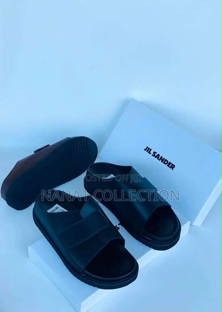 JIL Sander Double - Strap Velcro Slide Sandals