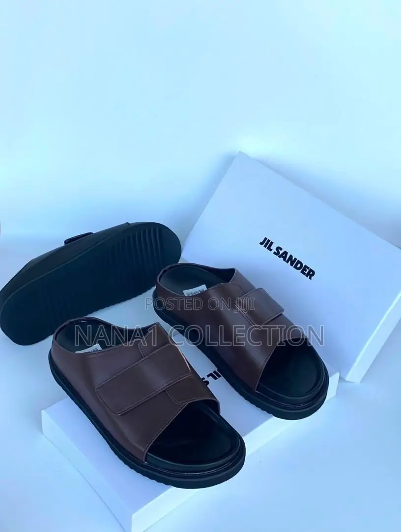 JIL Sander Double - Strap Velcro Slide Sandals
