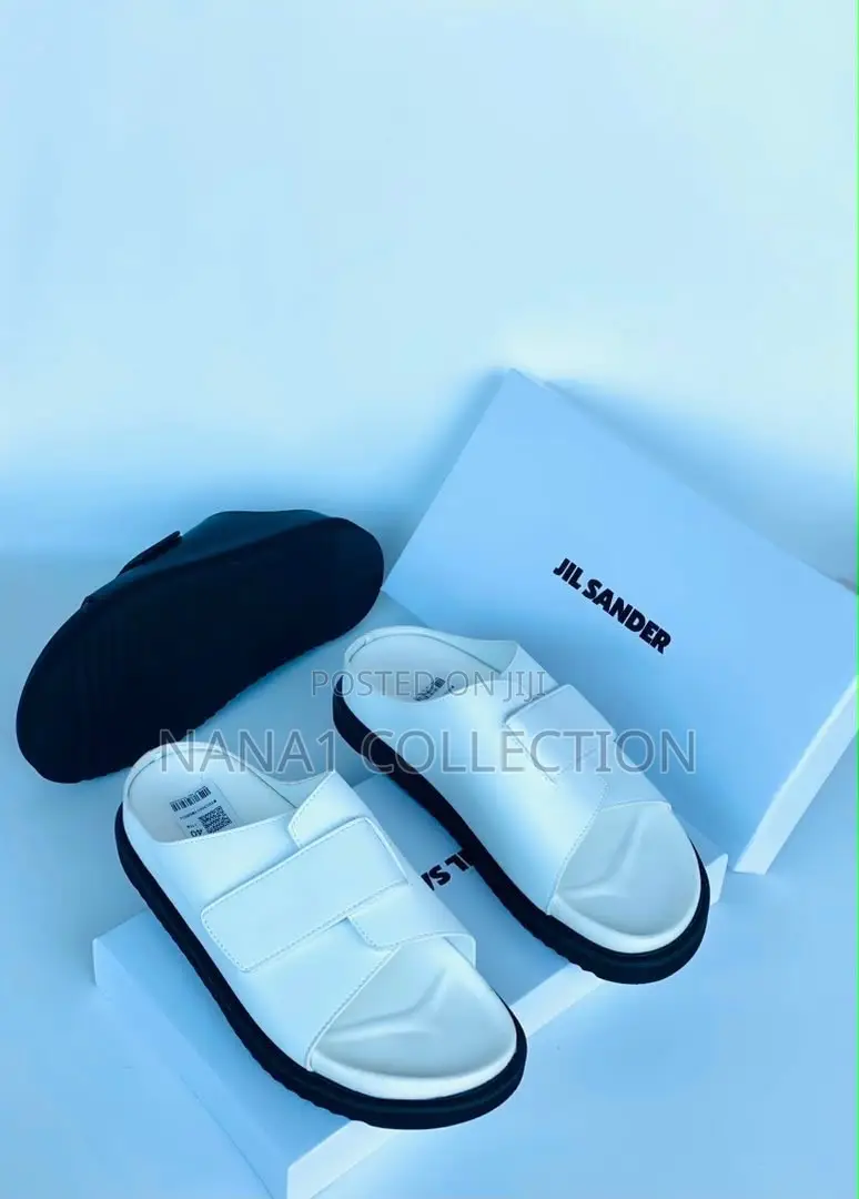 JIL Sander Double - Strap Velcro Slide Sandals