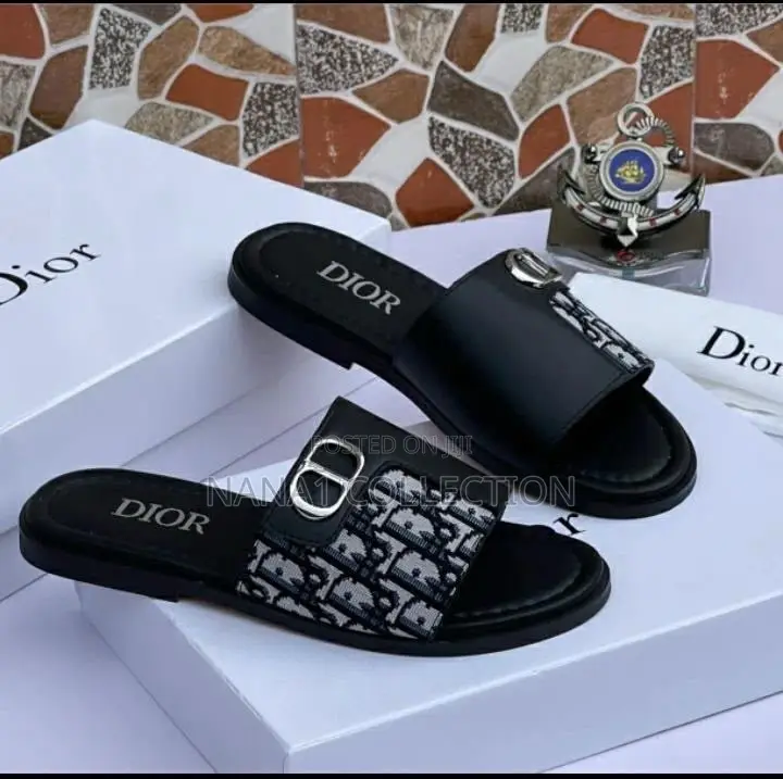 Dior - Inspired Monogram Slide Sandals