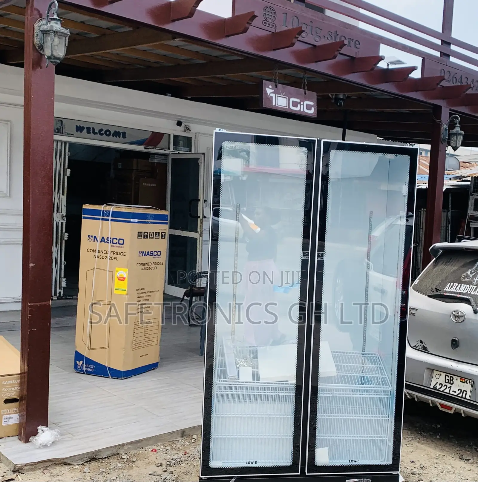 Secure Original Pearl (Black) 690 Liters Display 2 Doors Fridge