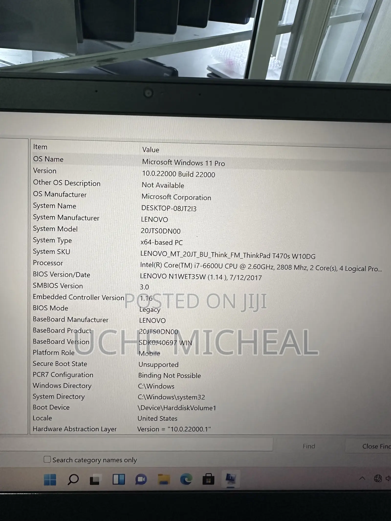 Laptop Lenovo ThinkPad T470s 8GB Intel Core i7 SSD 256GB