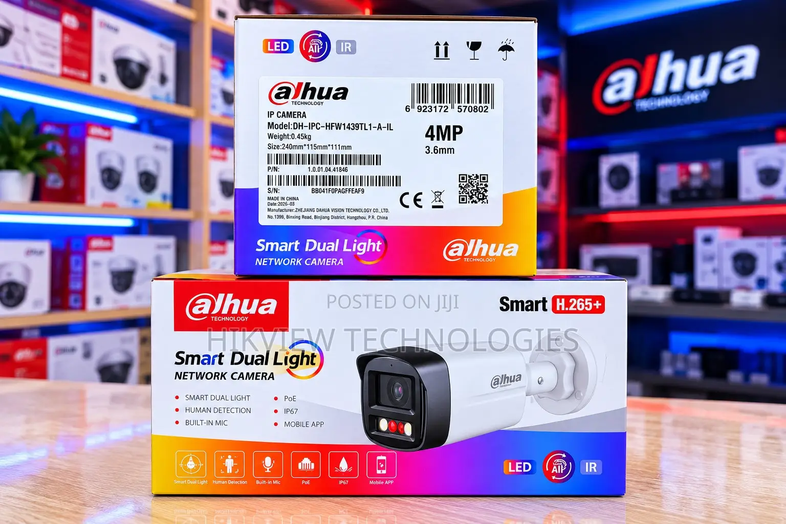 DAHUA DH-IPC-HFW1439TL1-A-IL4MP Entry Smart Dual Light Fixed-Focal