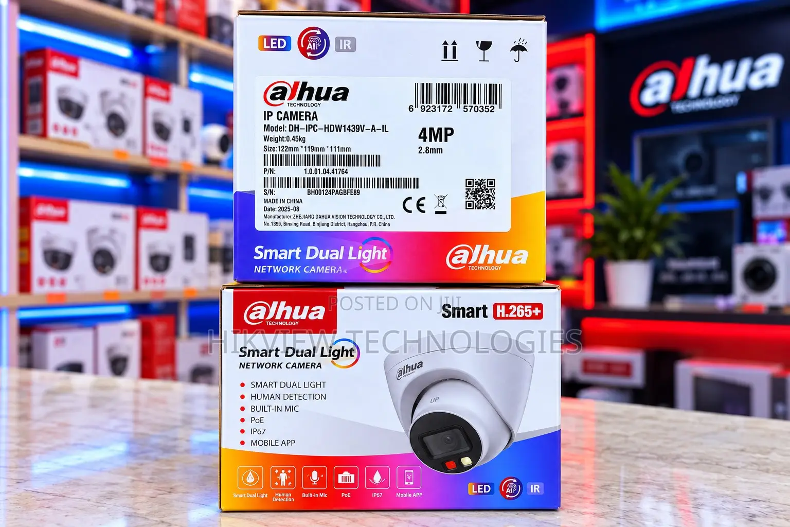 DAHUA DH-IPC-HDW1439V-A-IL4MP Entry Smart Dual Light Fixed-Focal