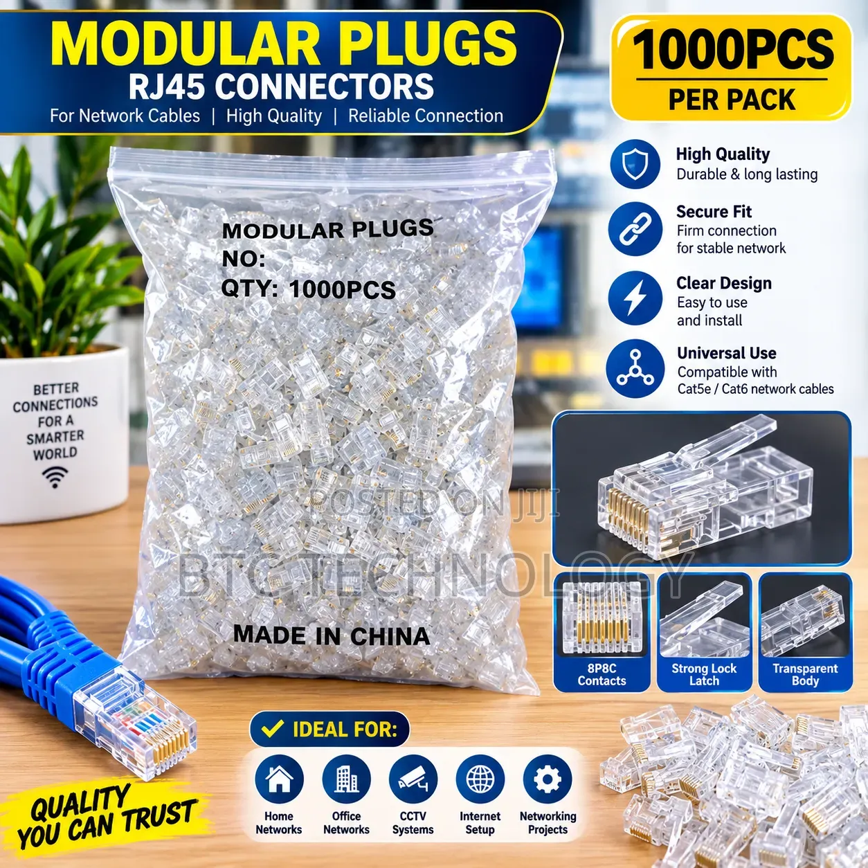 Moduler Plug RJ45 1000pcs