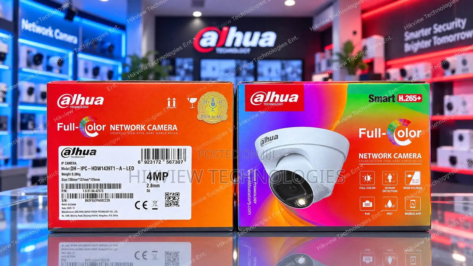 Dahua Ip Camera 4mp Full Color Audio Indoor Dh-Ipc-Hdw1439t1-a -Led