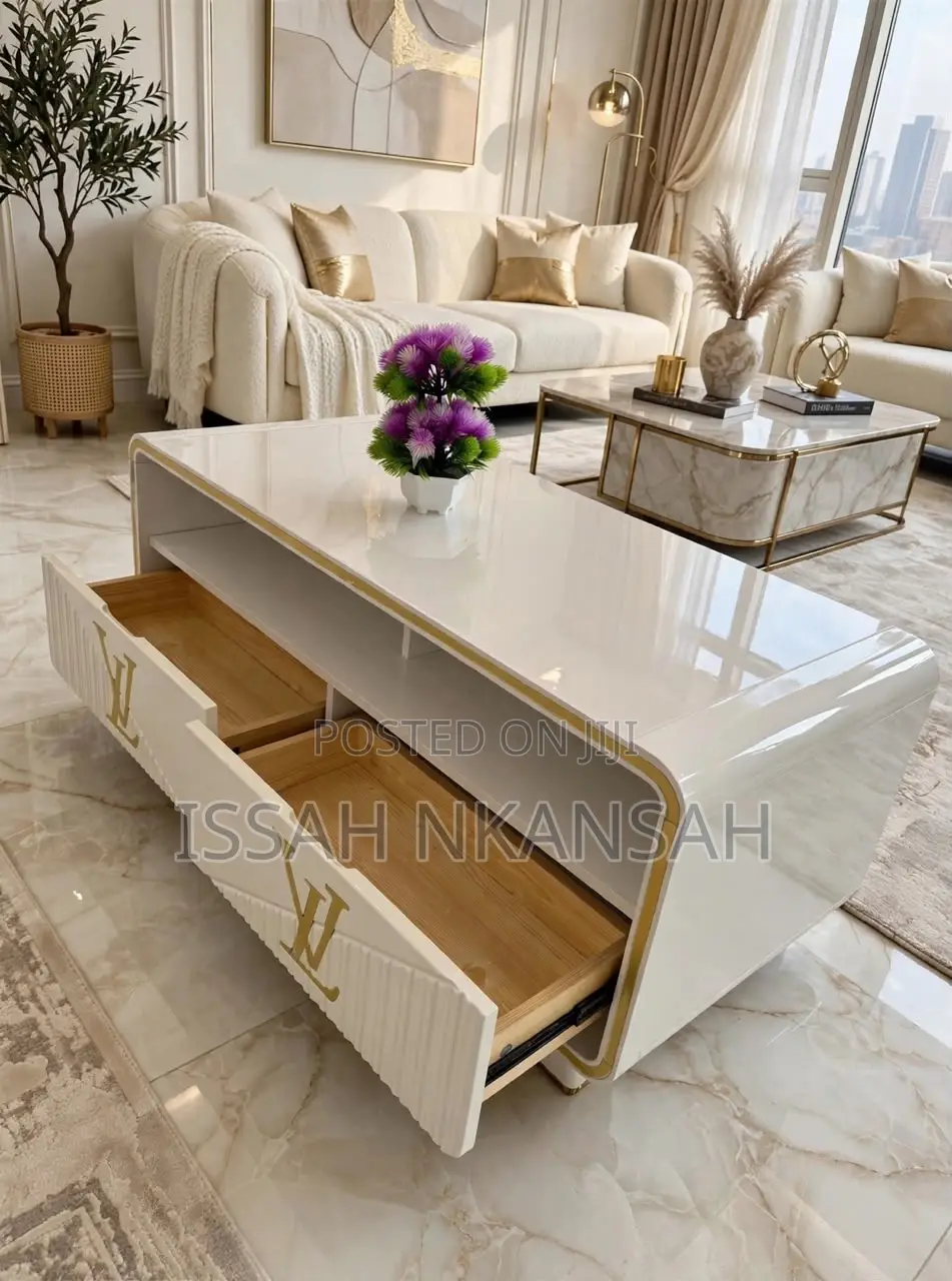 White LV TV Stand