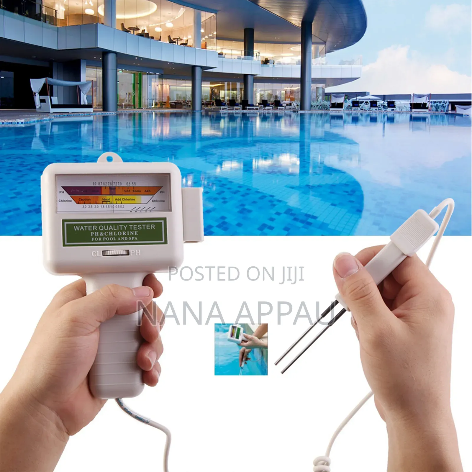Analog Portable pH and Free Chlorine (CL2) Water Quality Tester