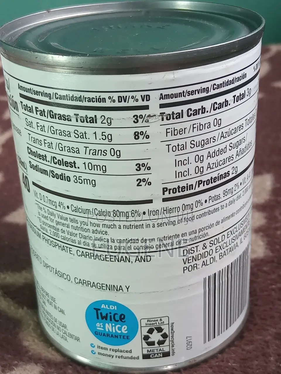 Baker's Corner Evaporated Milk Vit D Added (354ml)
