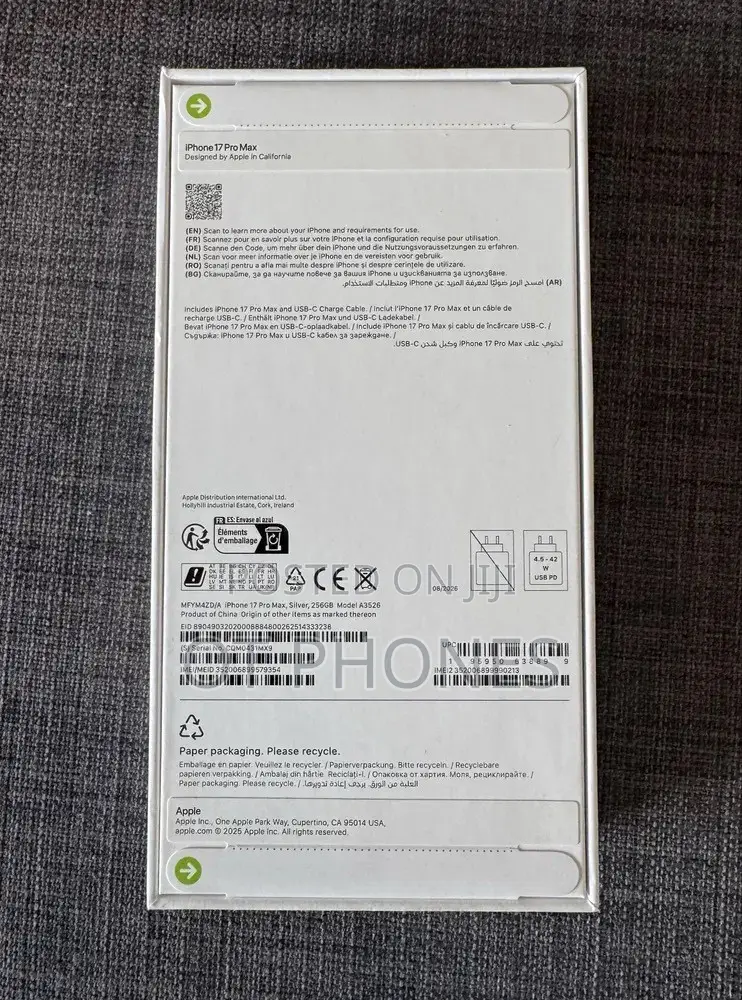 New Apple iPhone 17 Pro Max 512 GB White
