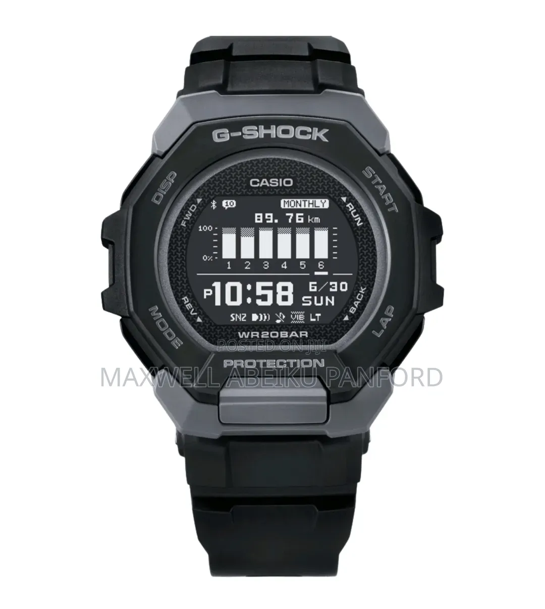 Casio G-Shock GBD-300-1 G-Squad Bluetooth Black Digital Watch