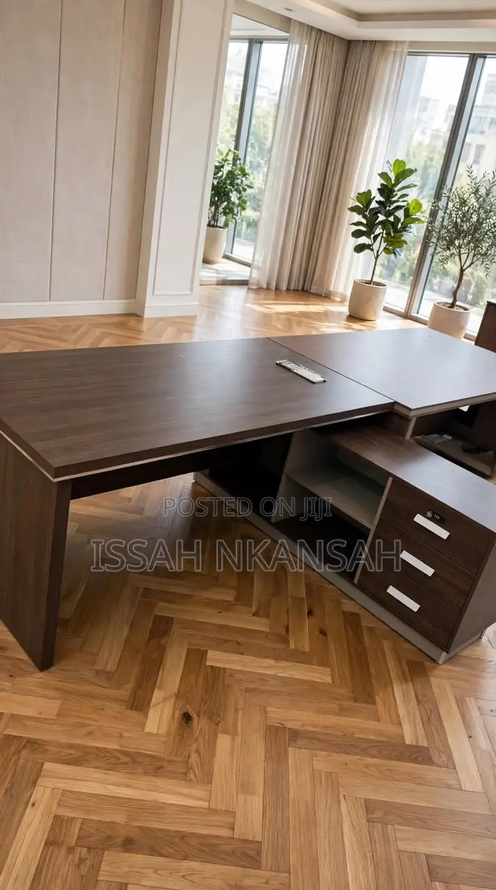 L Shape Executive Desk + CEO Executive Chair
