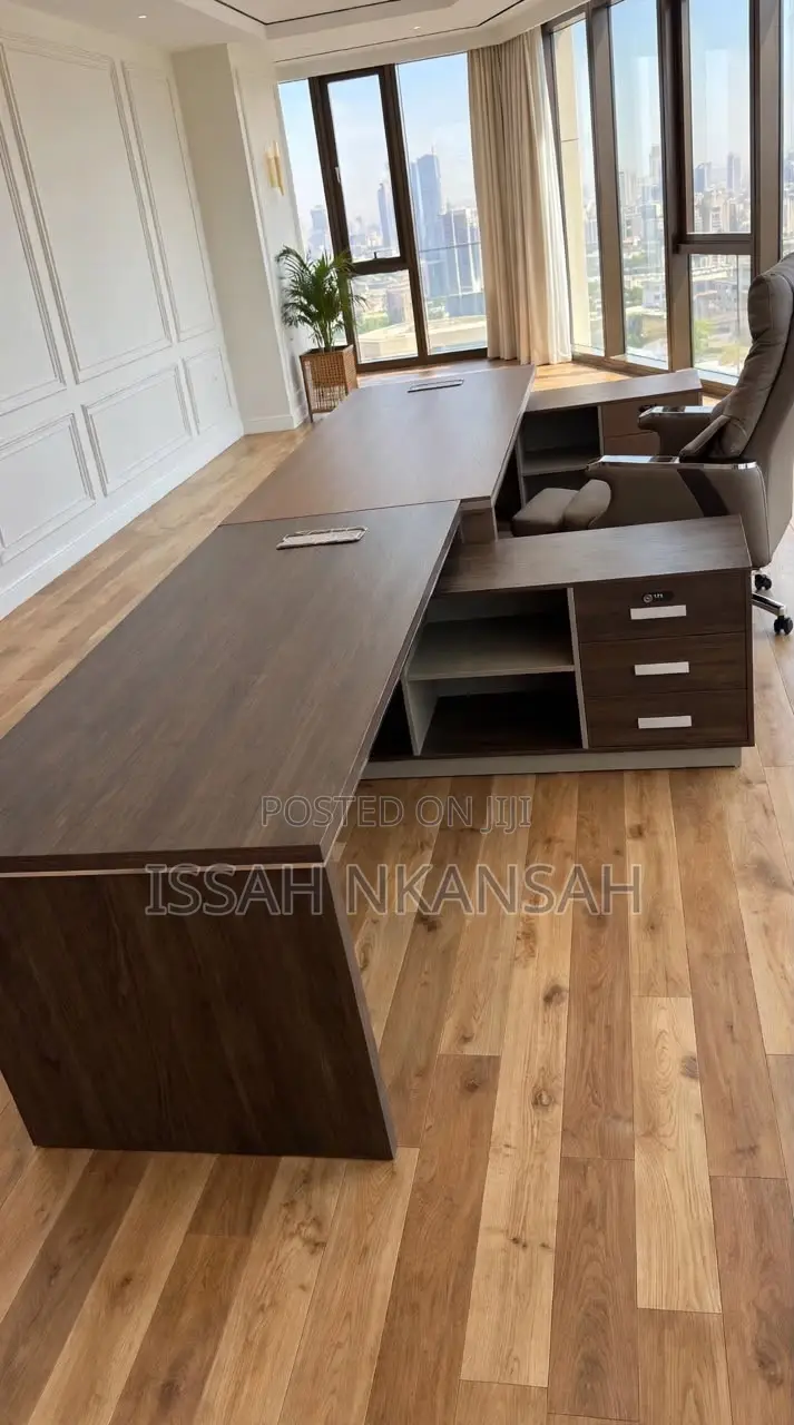 L Shape Executive Desk + CEO Executive Chair