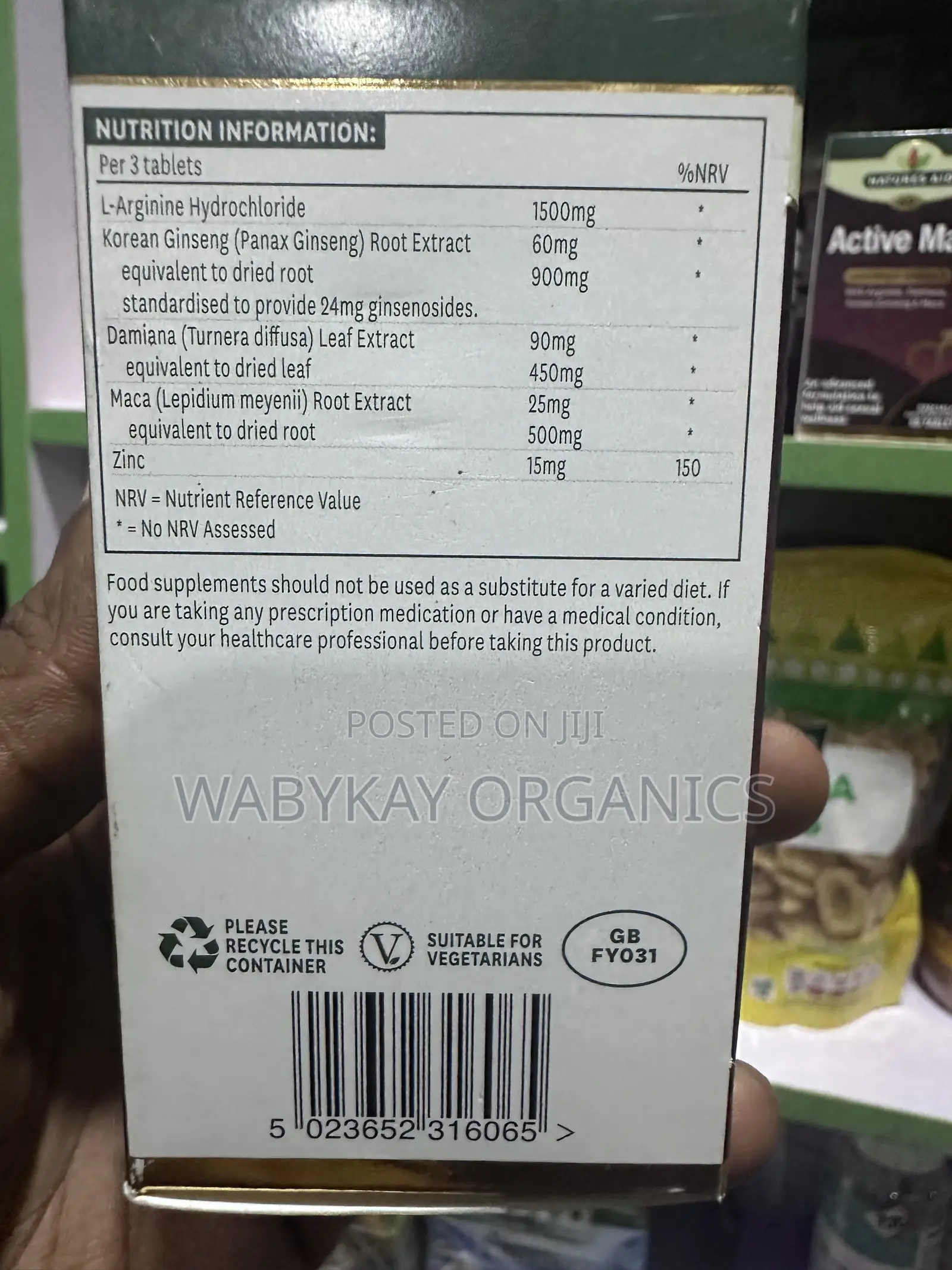 Active Man - Arginine, Damiana, Red Ginseng N Maca Capsules