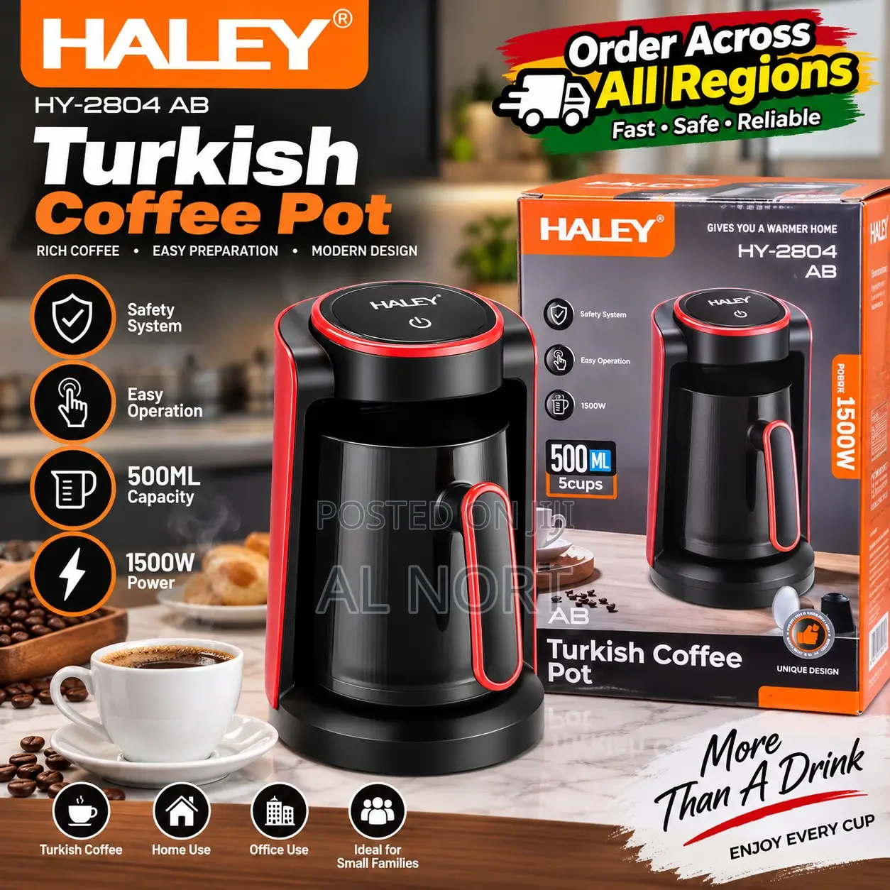 HALEY HY-2804 AB Turkish Coffee Pot