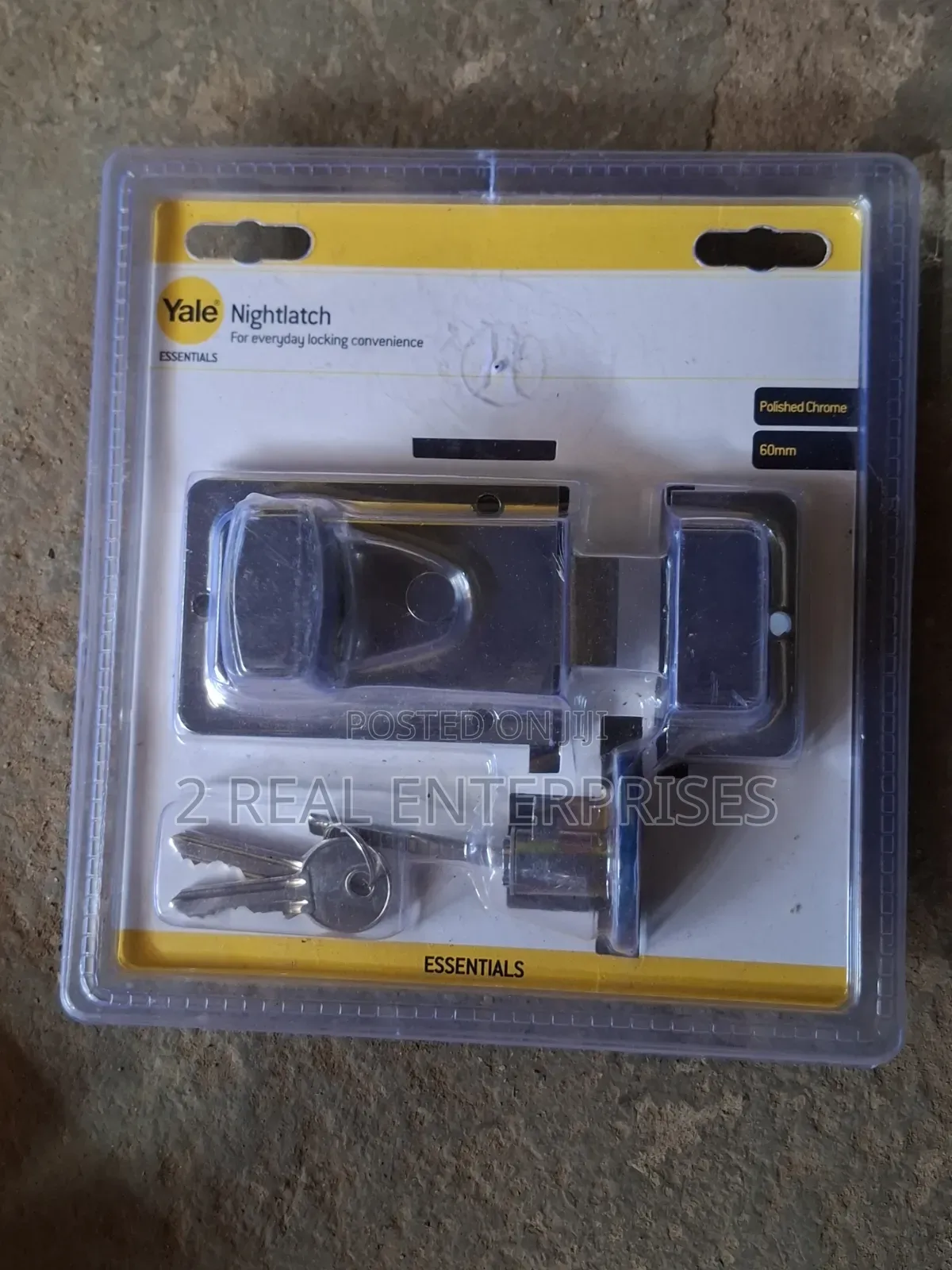 Yale Essentials 60mm Nightlatch Rim Lock (Polished Chrome Finish)