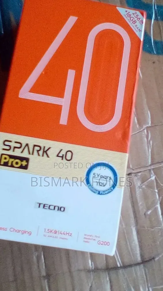 New Tecno Spark 40 Pro+ 256 GB Black