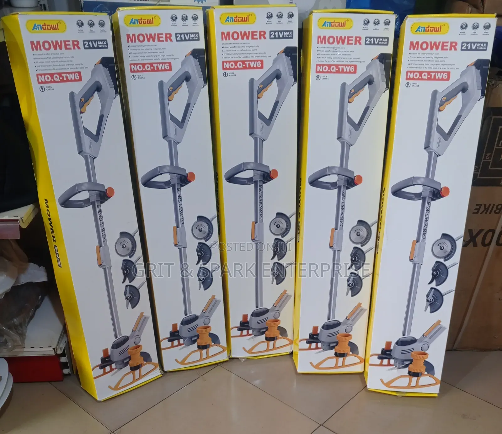 Andowl Cordless Grass Trimmer Q-Tw6 Grass Trimmer 21V,2 Batterys