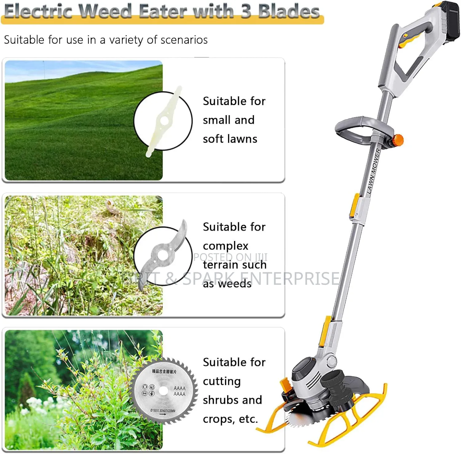 Andowl Cordless Grass Trimmer Q-Tw6 Grass Trimmer 21V,2 Batterys