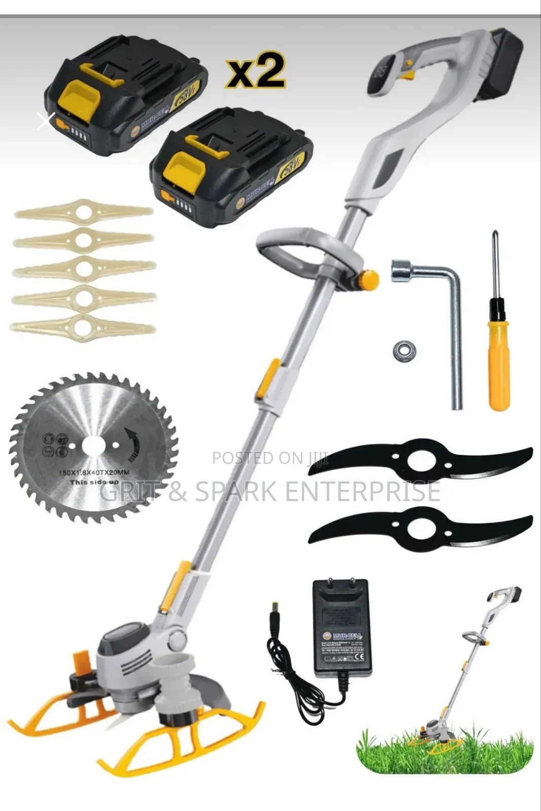 Andowl Cordless Grass Trimmer Q-Tw6 Grass Trimmer 21V,2 Batterys
