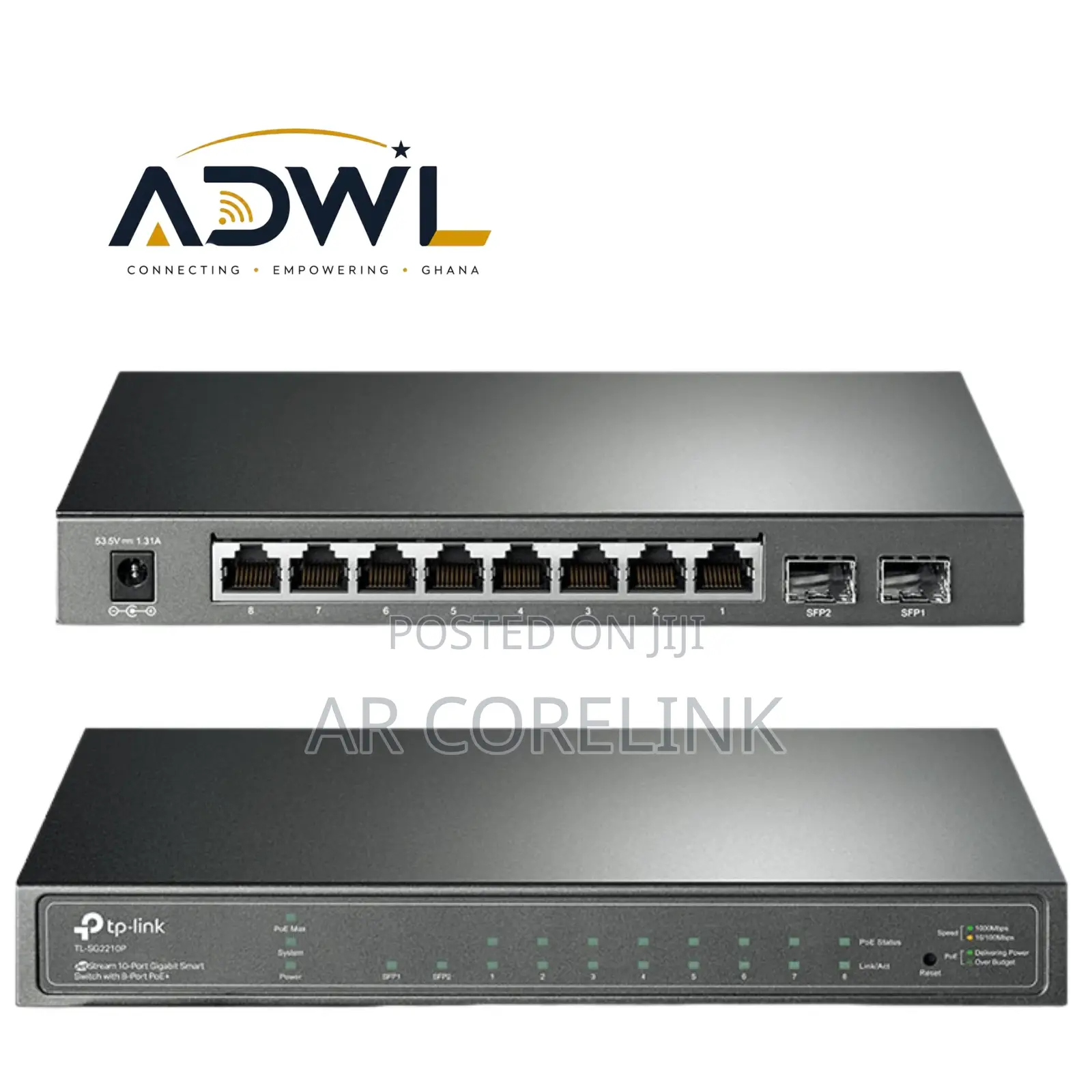 JetStream 10-Port Gigabit Smart Switch With 8-Port PoE+