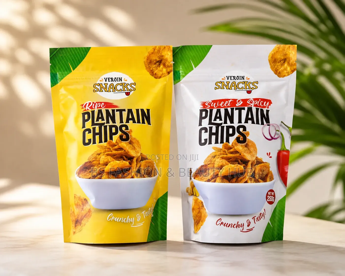 Plantain Chips-Plain and Spicy