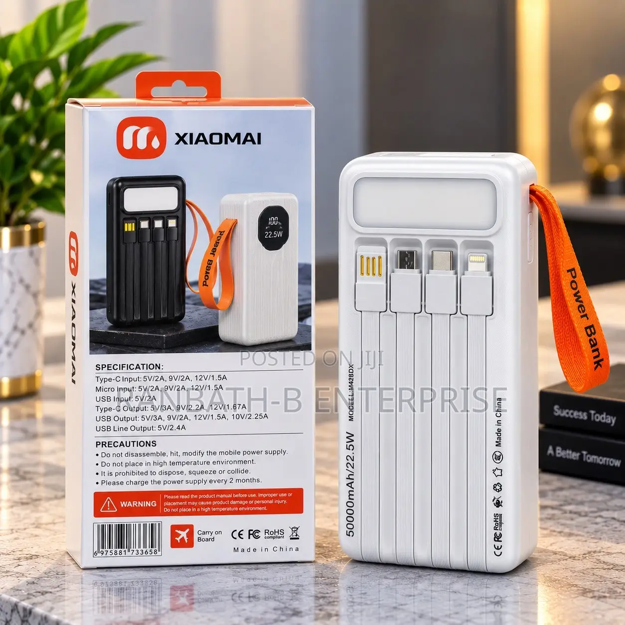 XIAOMAI 50000mAh 22.5W Power Bank – Massive Power, Fast Charging