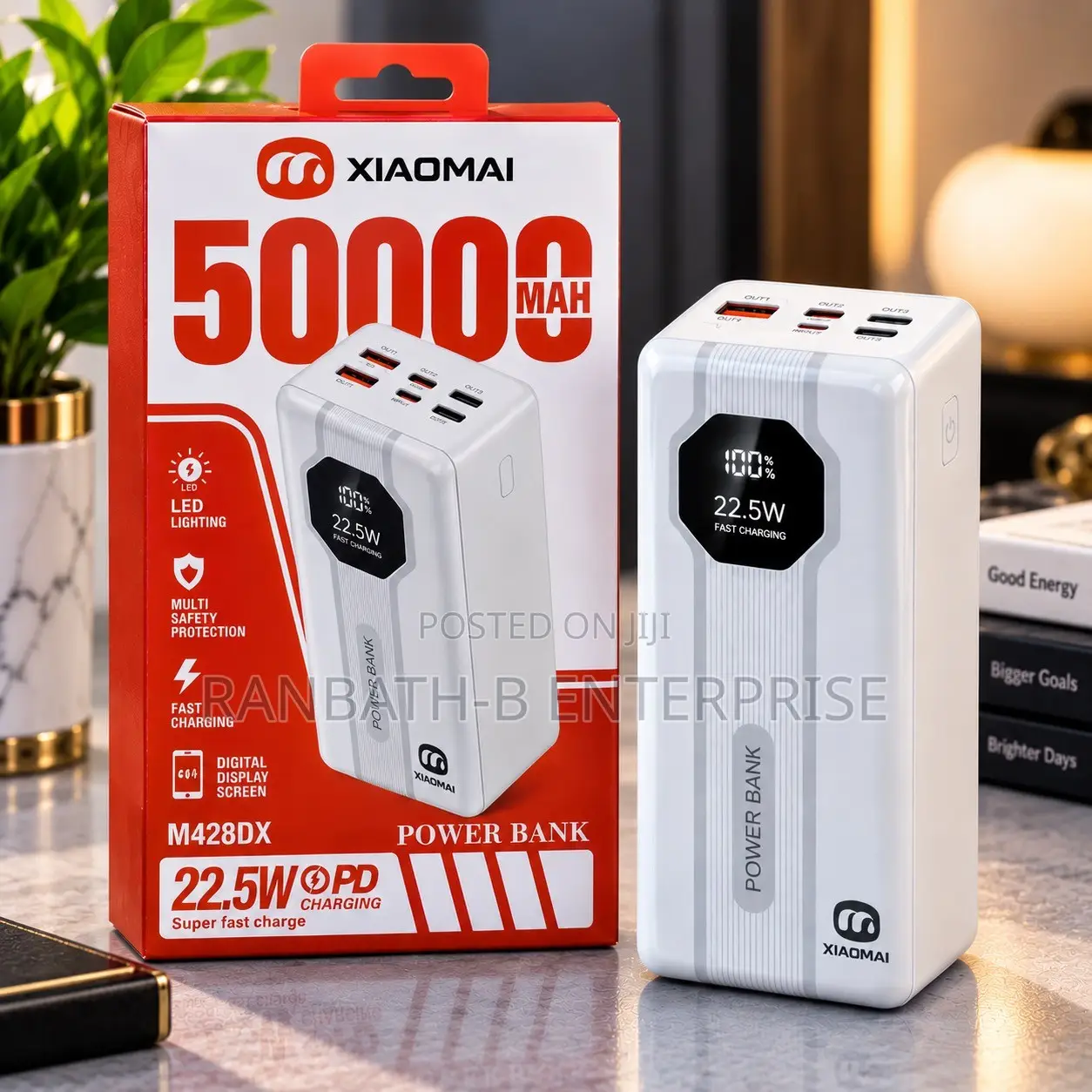 XIAOMAI 50000mAh 22.5W Power Bank – Massive Power, Fast Charging