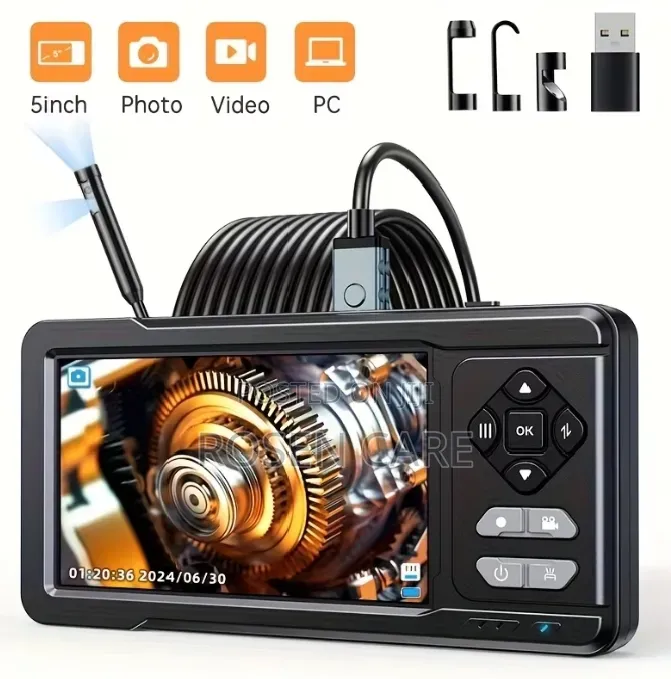 5-Inch Dual Camera Industrial Endoscope Camera for Inspection Repair