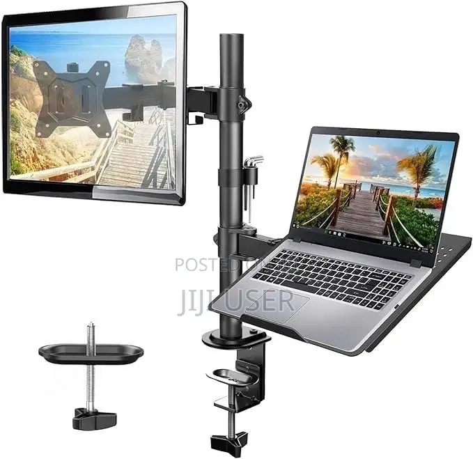 HUANUO Adjustable Monitor Stand, Single Arm Desk Mount for 32 Inch