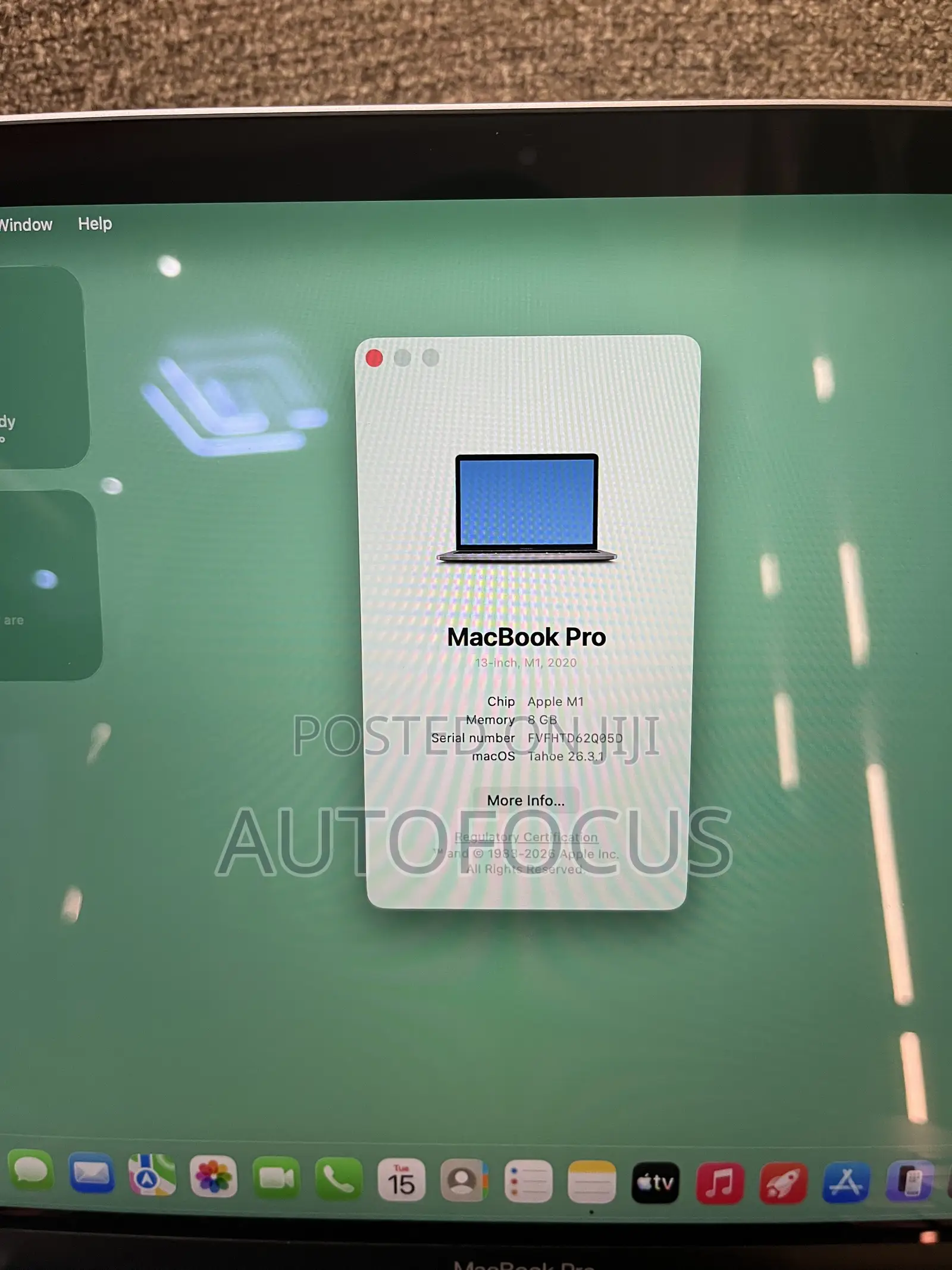 Laptop Apple MacBook Pro 2020 M1 8GB Apple M1 Pro SSD 256GB