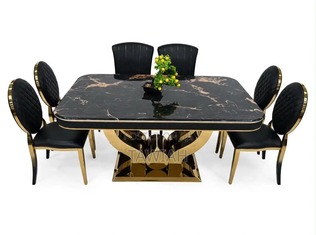 Black Dining Table With 6 Chairs