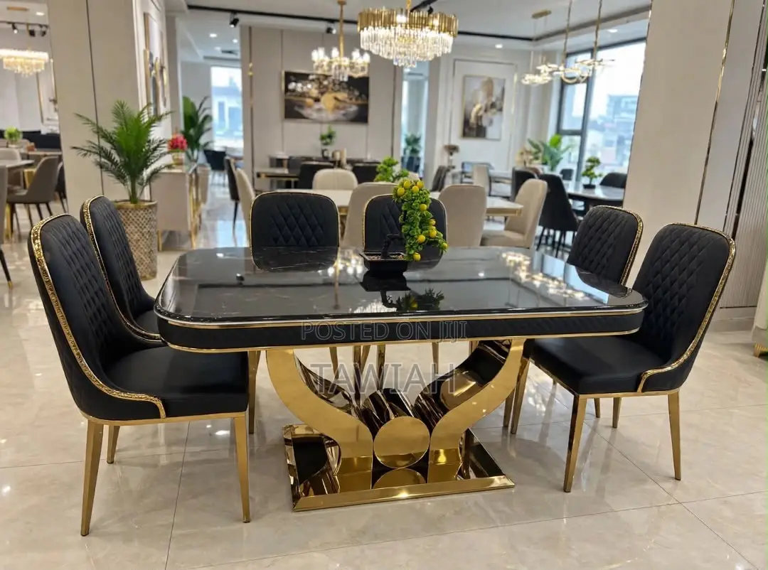 Black Dining Table With 6 Chairs