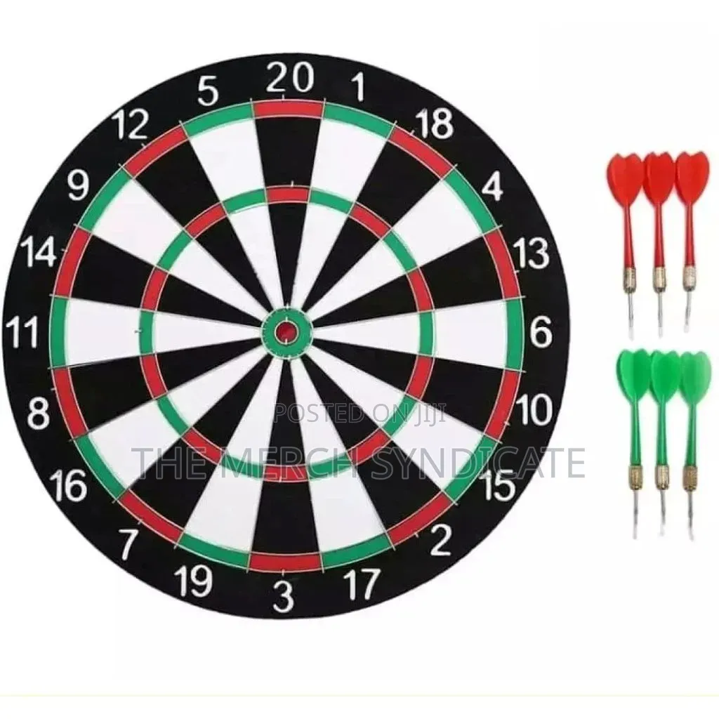 Large Size 15 Inch Double Sided Party Sports Dartboard Game